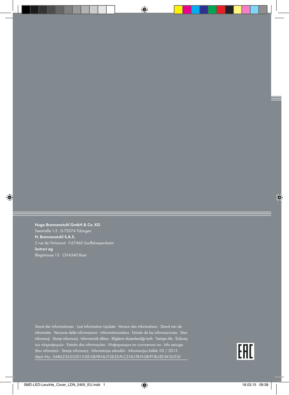 Brennenstuhl High Performance LED Lamp L903 IP55 9x3W 1675lm white Energy efficiency class A User Manual | Page 48 / 48