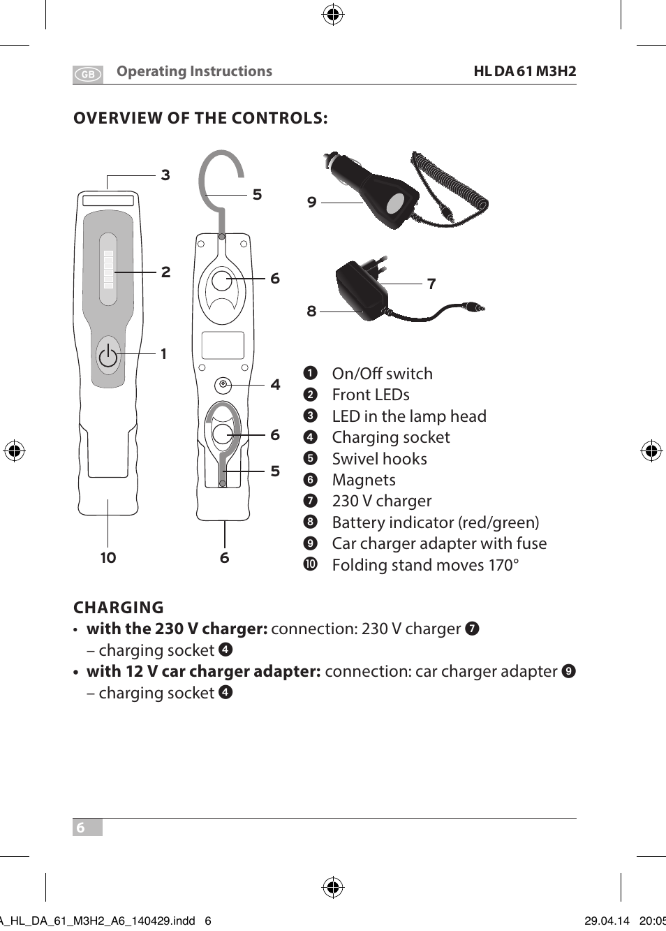 Brennenstuhl 6+1 LED Battery-Operated Multi-Function Light HL DA 61 M3H2 3 magnets, 2 hooks, 170 Рfoldable User Manual | Page 6 / 48