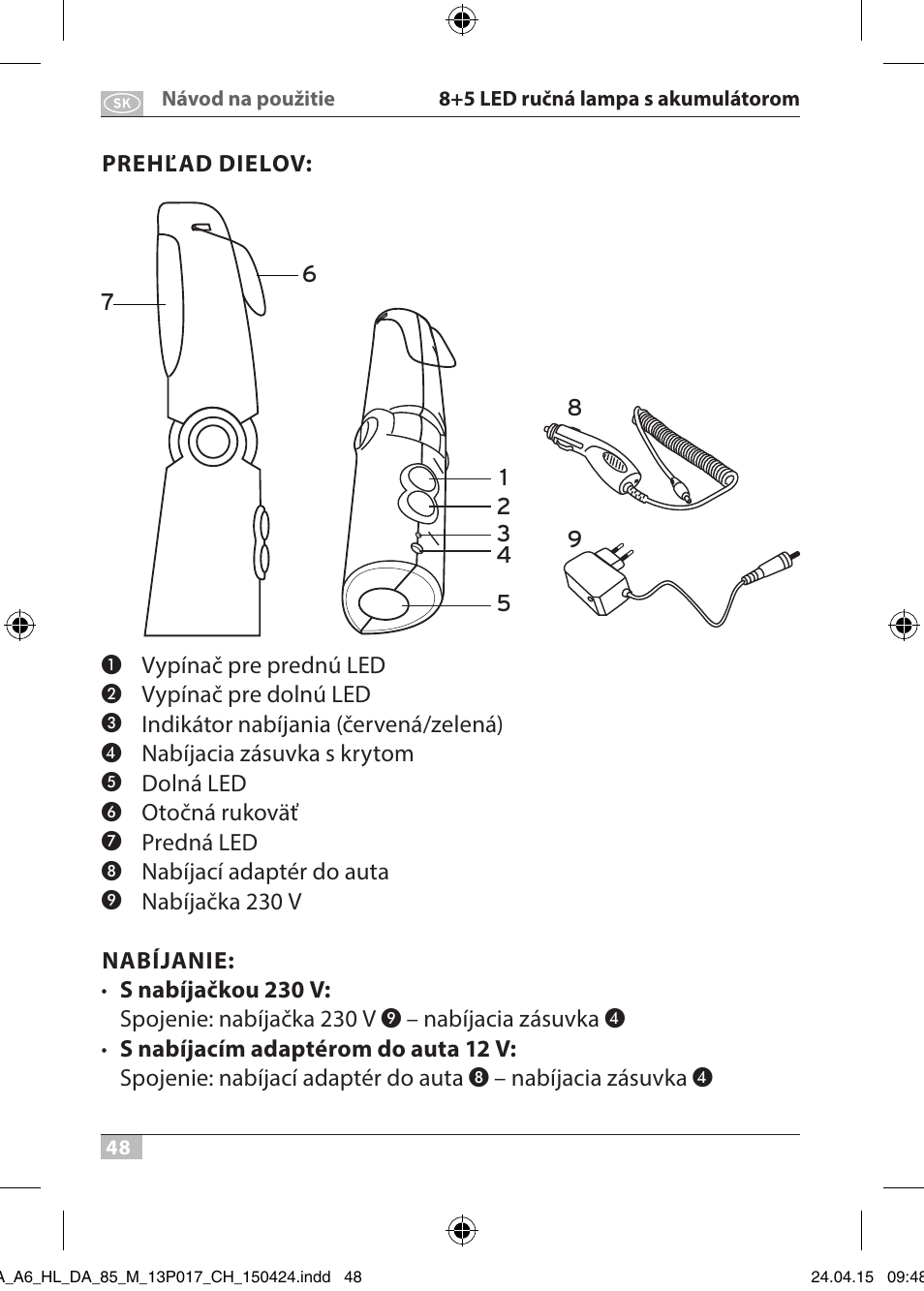 Brennenstuhl 8+5 LED Akku Hand Lamp HL DA 85 M 240lm 6000K 3h User Manual | Page 48 / 52