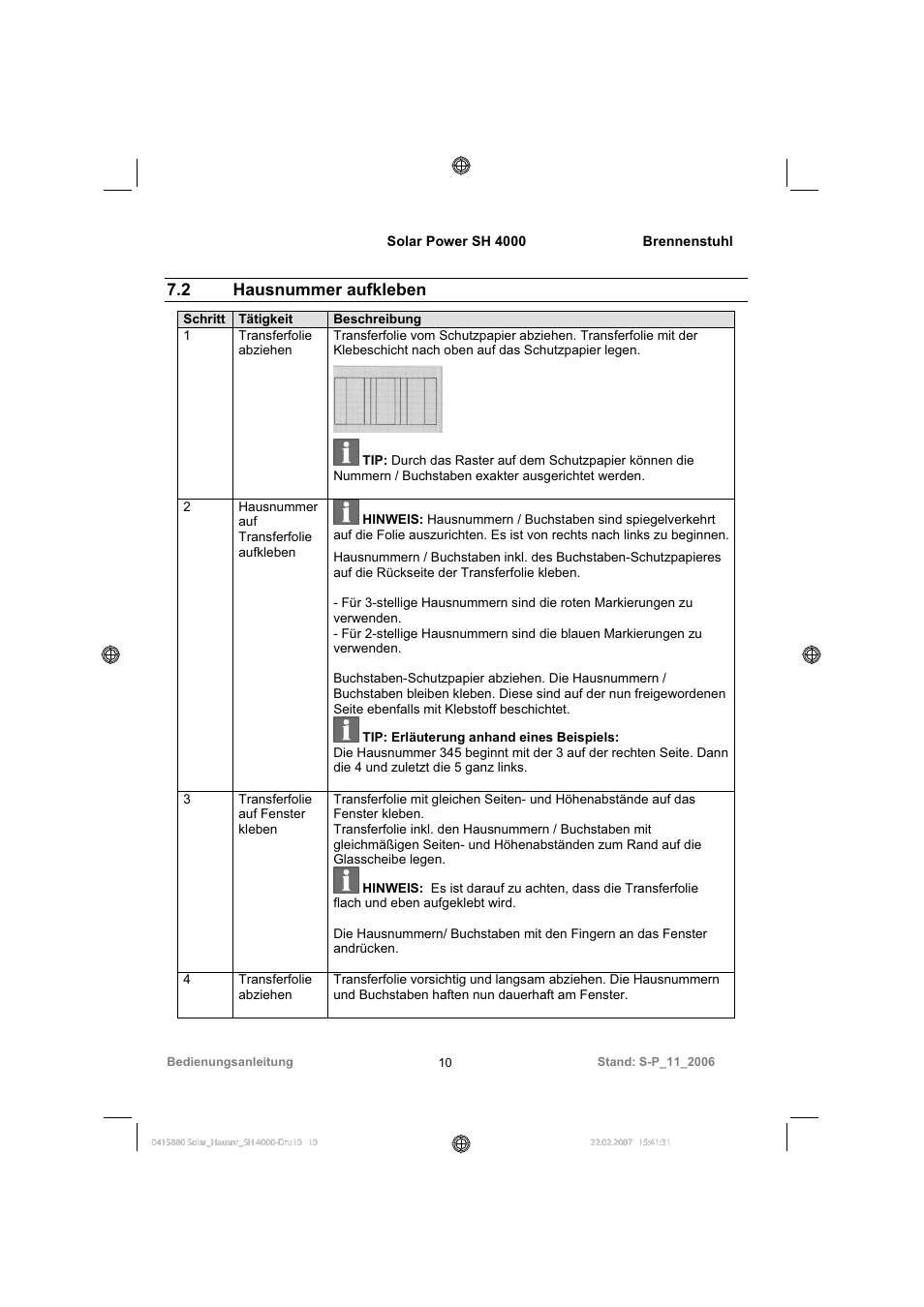 2 hausnummer aufkleben | Brennenstuhl Illuminated House Number Solar Power SH 4000 User Manual | Page 10 / 104