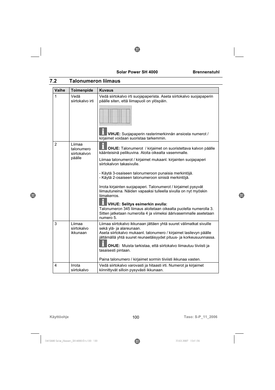 2 talonumeron liimaus | Brennenstuhl Illuminated House Number Solar Power SH 4000 User Manual | Page 100 / 104