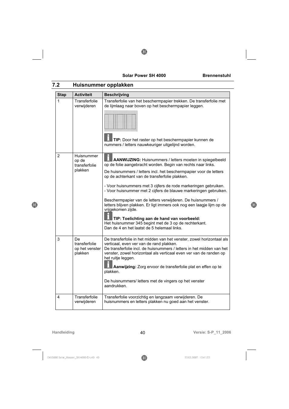 2 huisnummer opplakken | Brennenstuhl Illuminated House Number Solar Power SH 4000 User Manual | Page 40 / 104