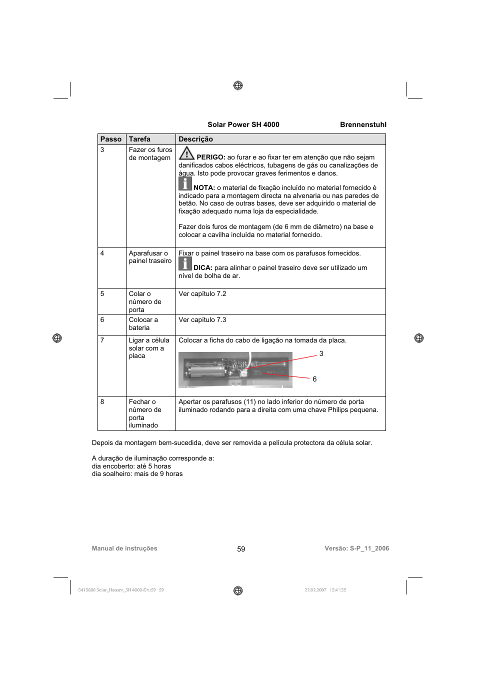 Brennenstuhl Illuminated House Number Solar Power SH 4000 User Manual | Page 59 / 104