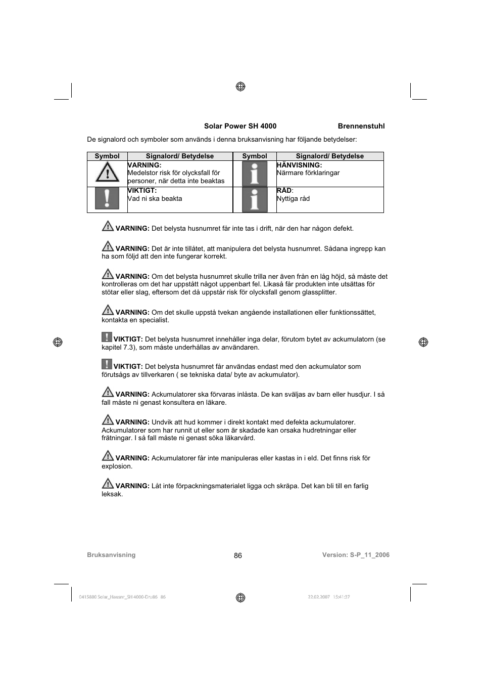 Brennenstuhl Illuminated House Number Solar Power SH 4000 User Manual | Page 86 / 104