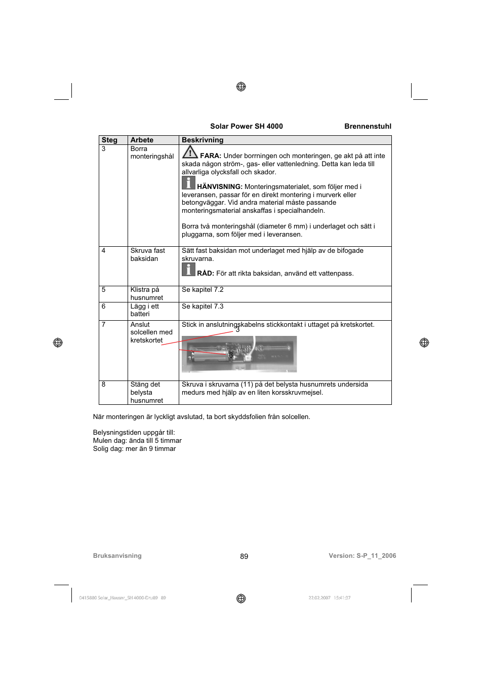 Brennenstuhl Illuminated House Number Solar Power SH 4000 User Manual | Page 89 / 104