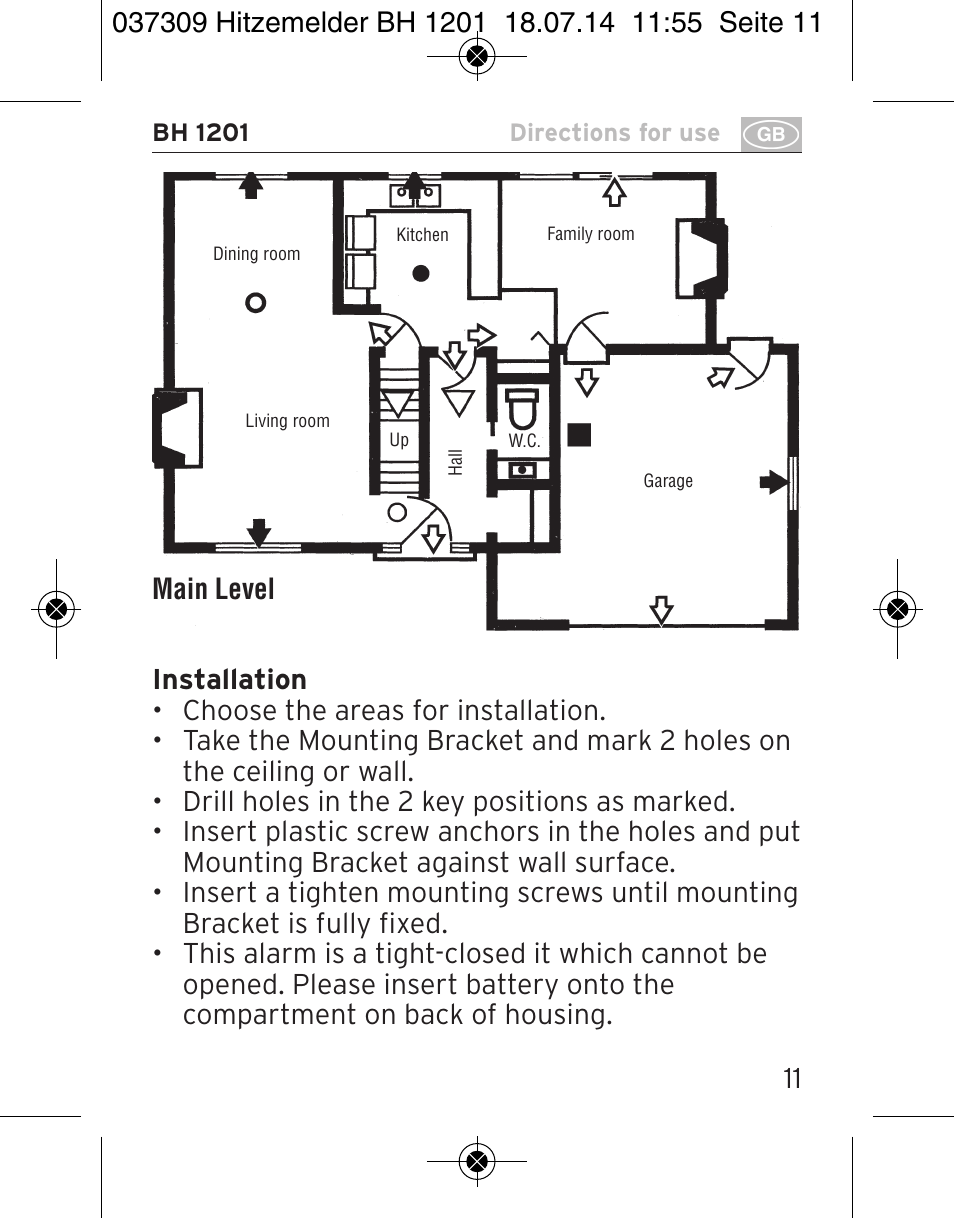 Brennenstuhl Heat Detector BH 1201 User Manual | Page 11 / 56