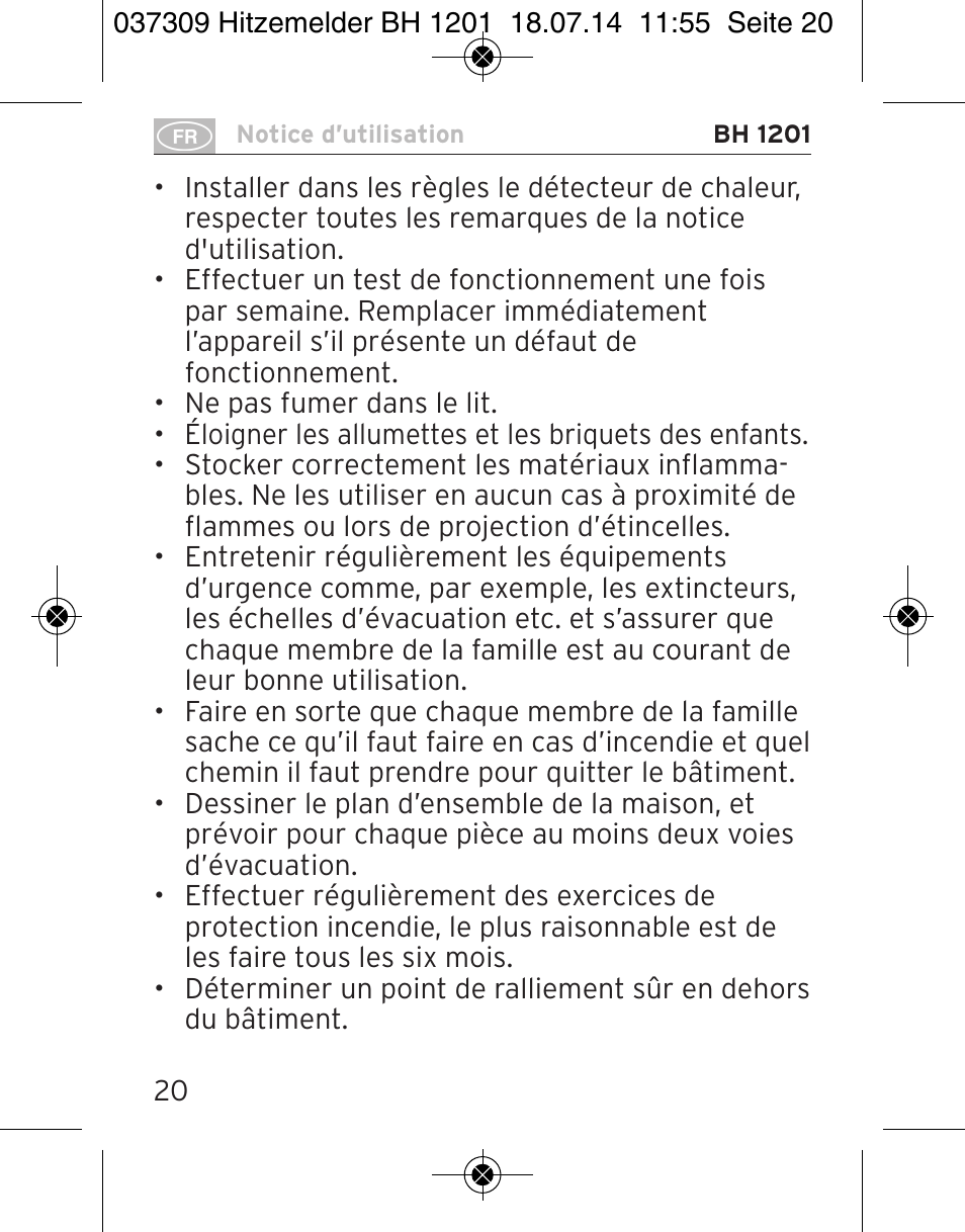 Brennenstuhl Heat Detector BH 1201 User Manual | Page 20 / 56