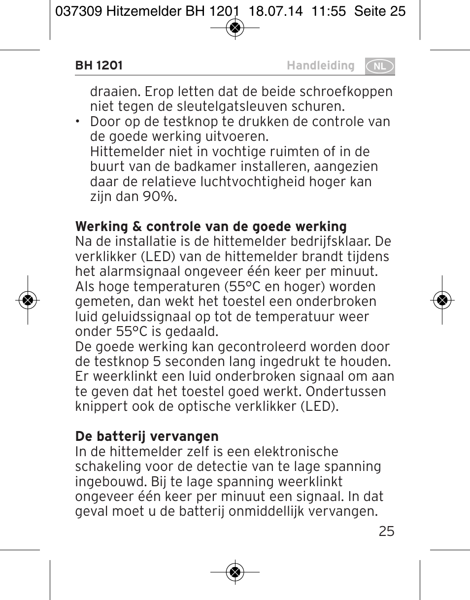 Brennenstuhl Heat Detector BH 1201 User Manual | Page 25 / 56