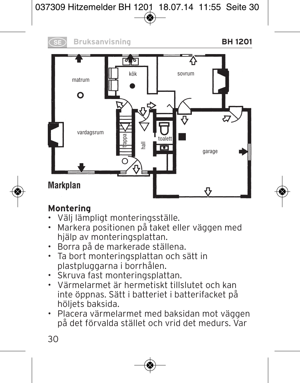 Brennenstuhl Heat Detector BH 1201 User Manual | Page 30 / 56