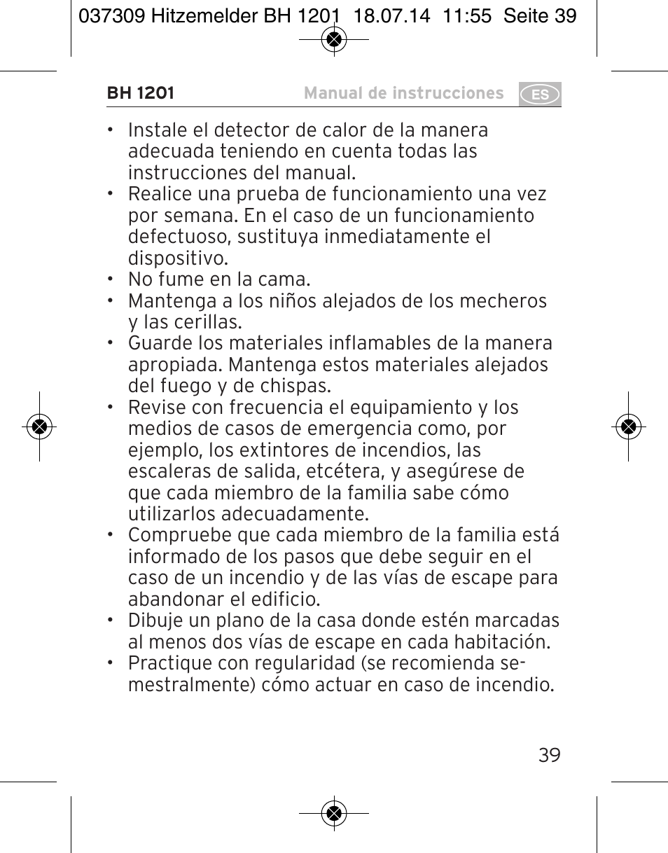 Brennenstuhl Heat Detector BH 1201 User Manual | Page 39 / 56