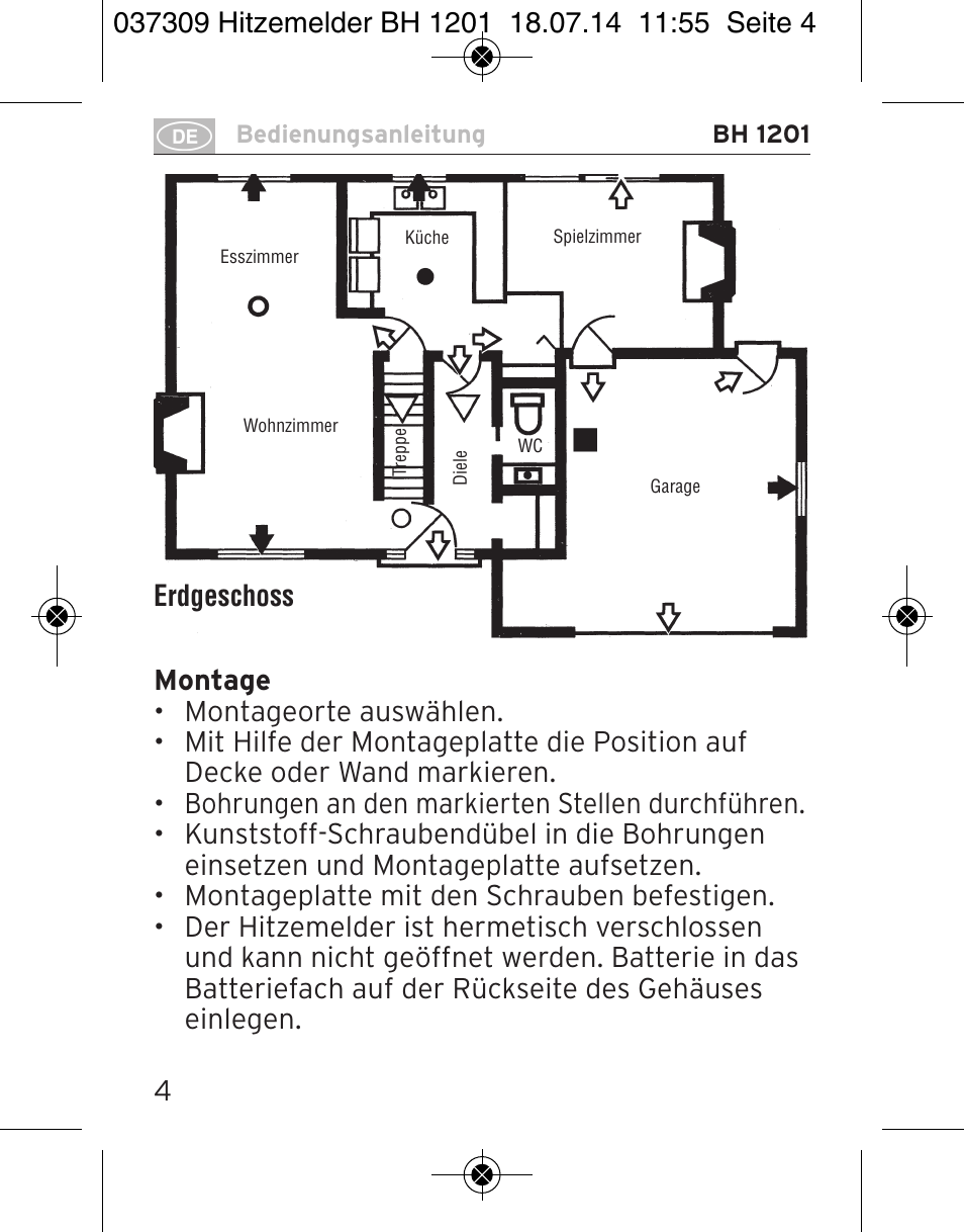 Brennenstuhl Heat Detector BH 1201 User Manual | Page 4 / 56