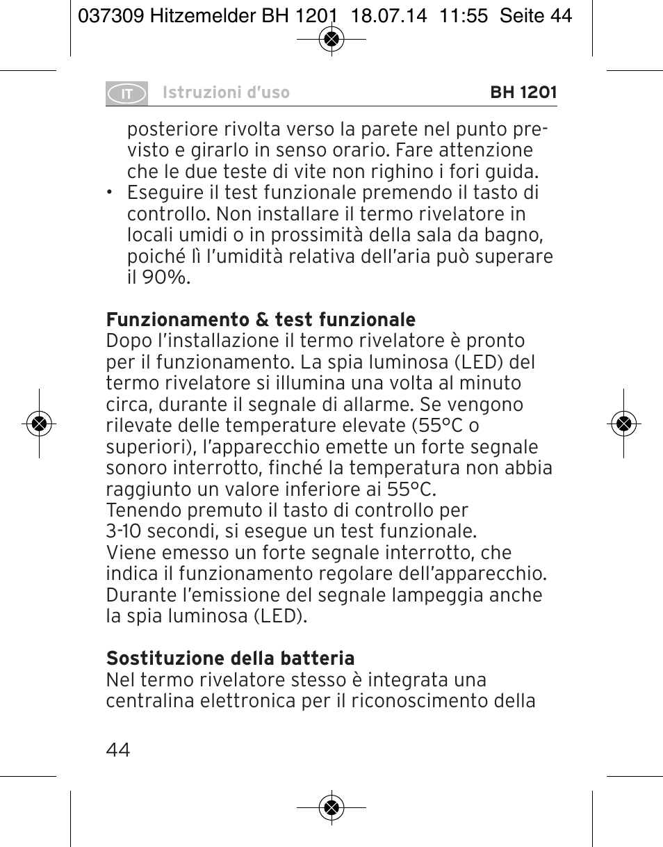 Brennenstuhl Heat Detector BH 1201 User Manual | Page 44 / 56