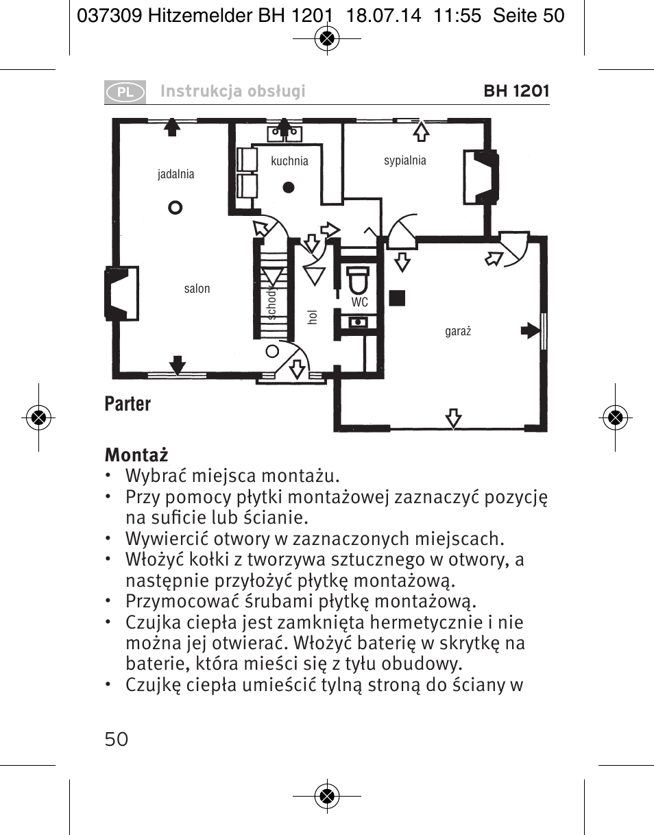 Brennenstuhl Heat Detector BH 1201 User Manual | Page 50 / 56