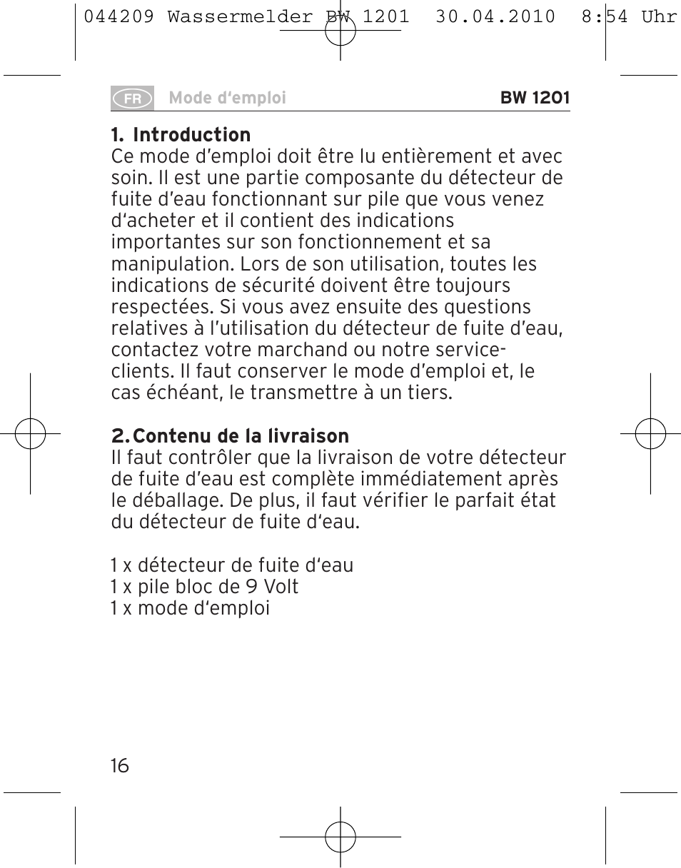 Brennenstuhl Water Detector BW 1201 User Manual | Page 16 / 56