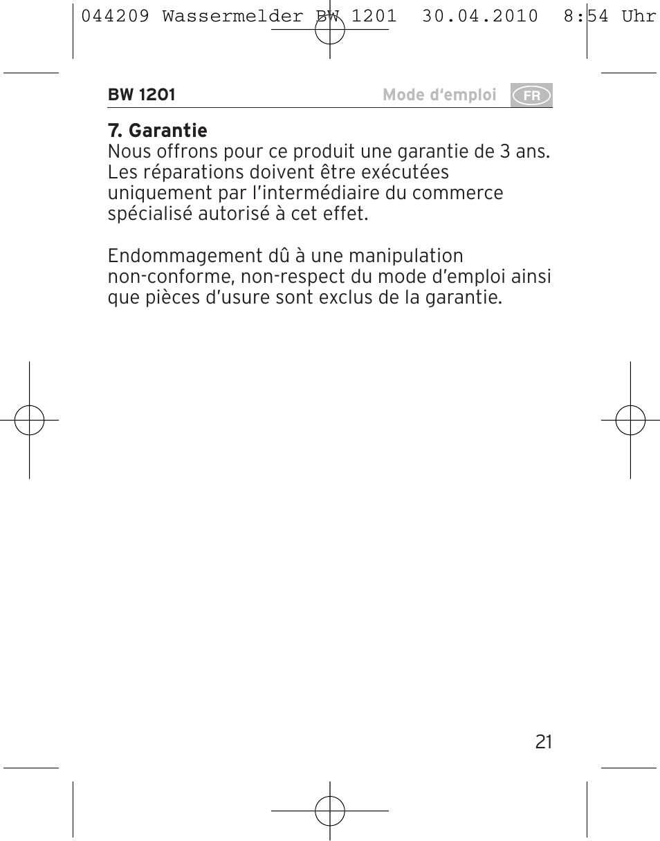 Brennenstuhl Water Detector BW 1201 User Manual | Page 21 / 56