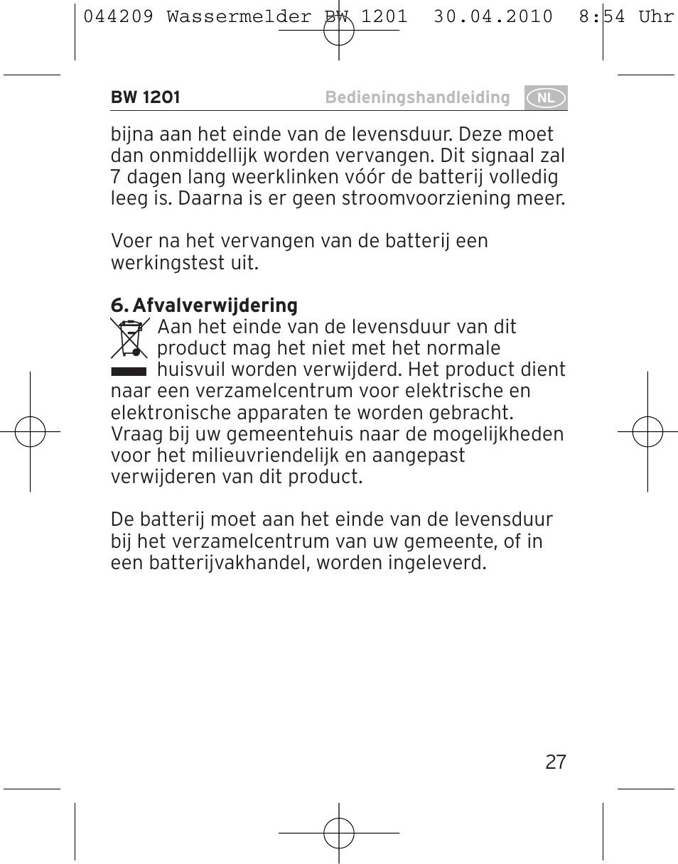 Brennenstuhl Water Detector BW 1201 User Manual | Page 27 / 56