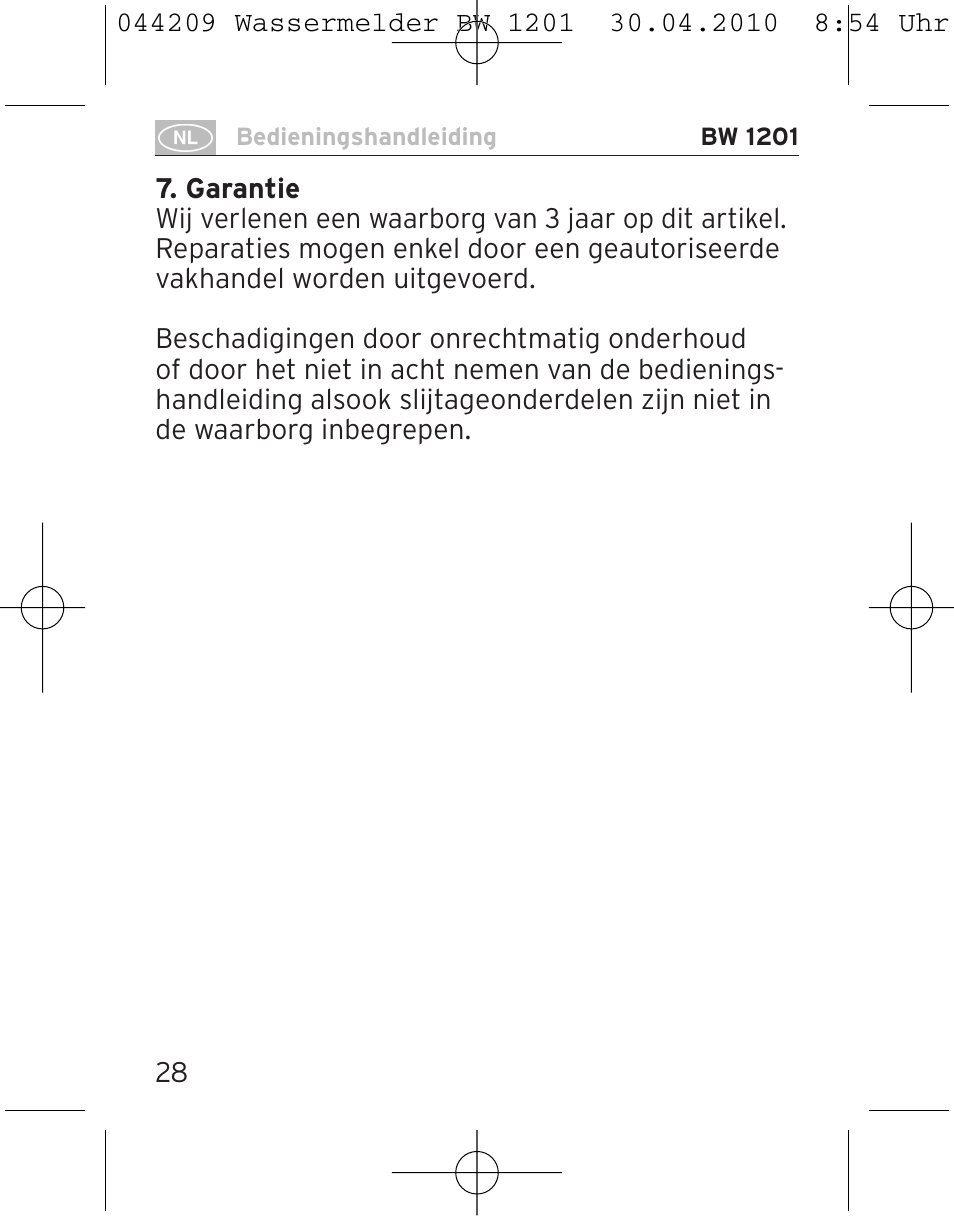 Brennenstuhl Water Detector BW 1201 User Manual | Page 28 / 56