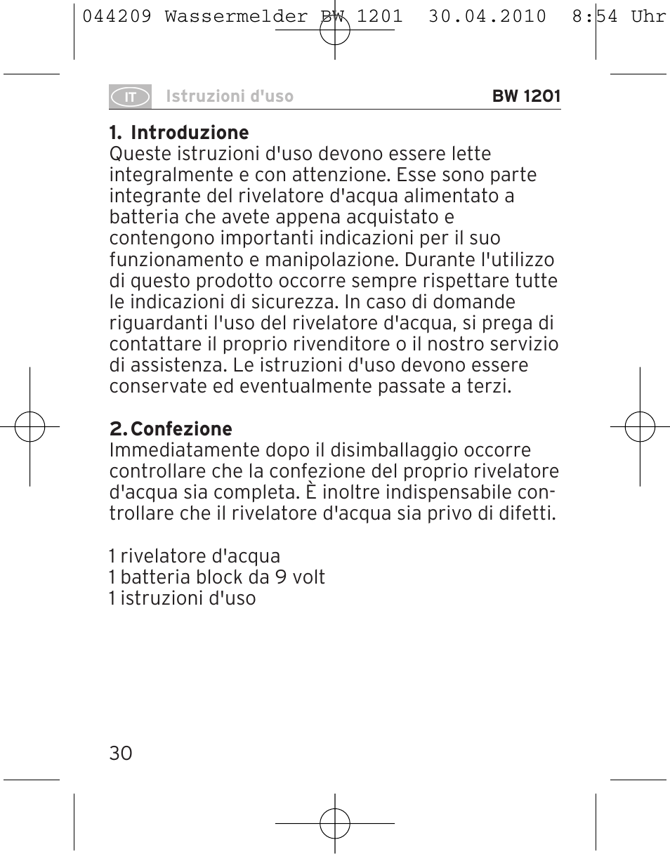 Brennenstuhl Water Detector BW 1201 User Manual | Page 30 / 56