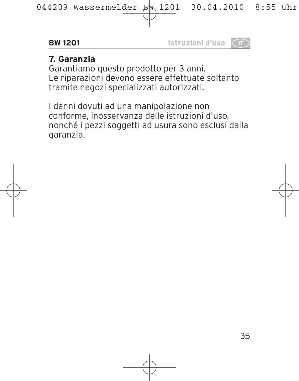 Brennenstuhl Water Detector BW 1201 User Manual | Page 35 / 56