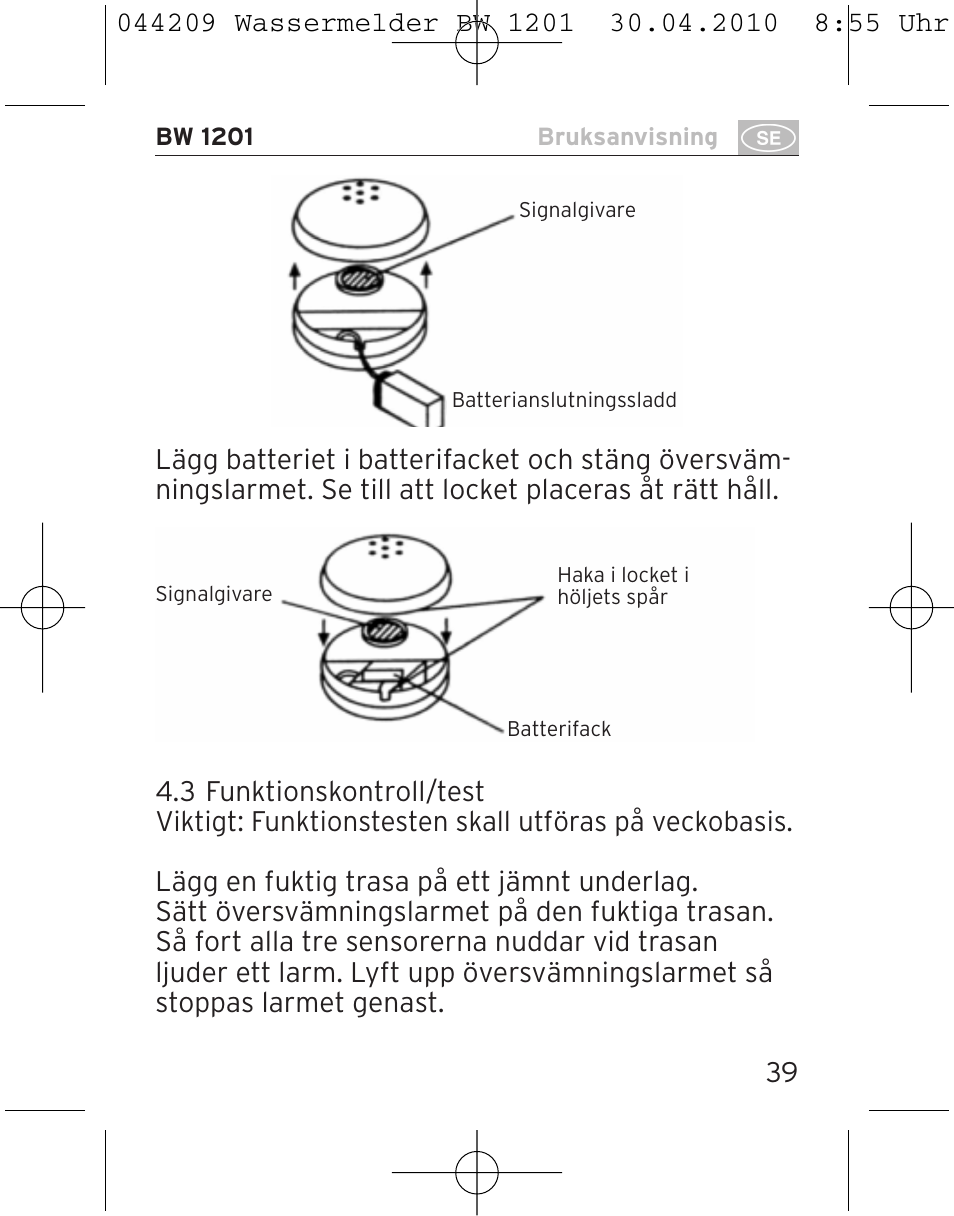 Brennenstuhl Water Detector BW 1201 User Manual | Page 39 / 56