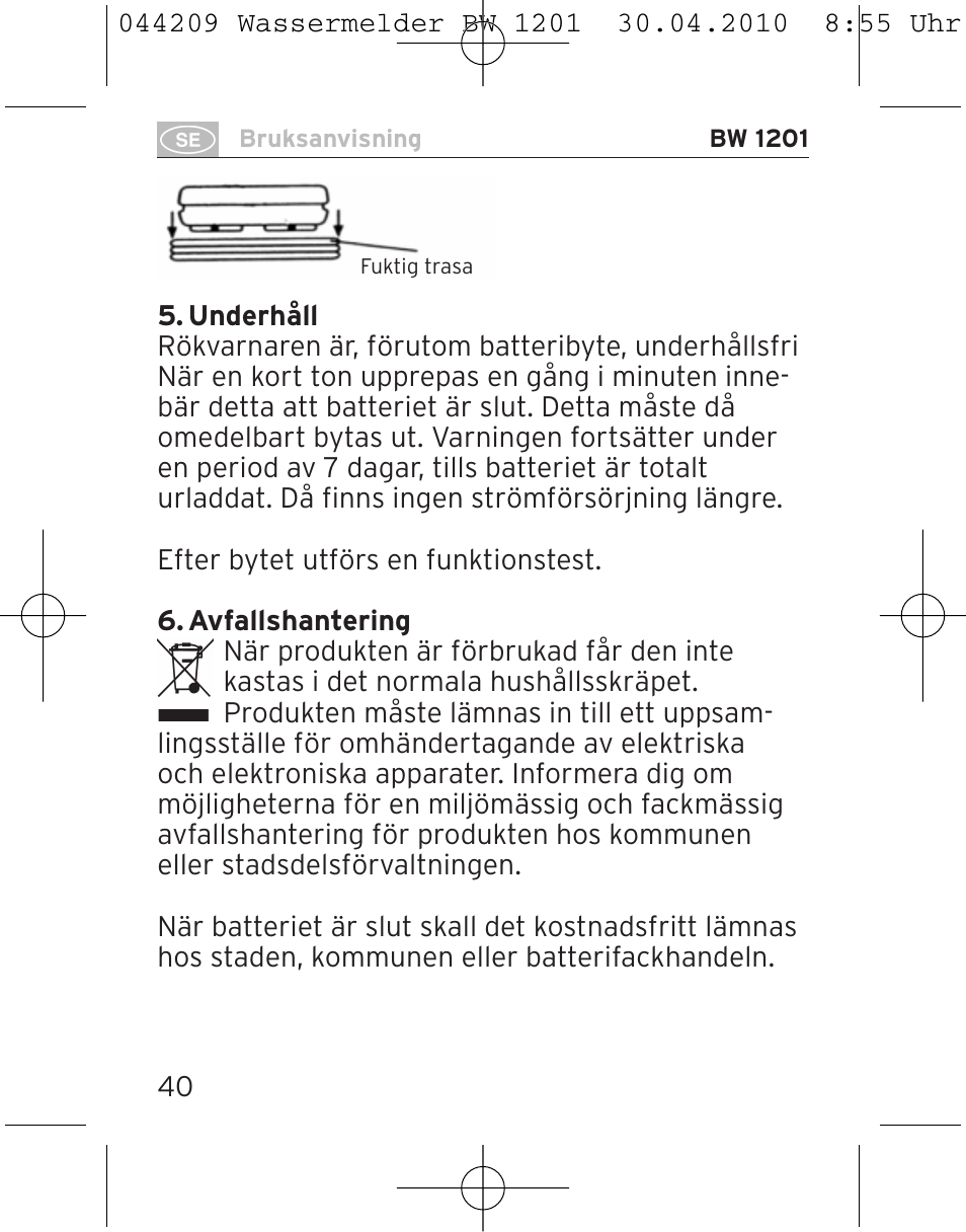 Brennenstuhl Water Detector BW 1201 User Manual | Page 40 / 56