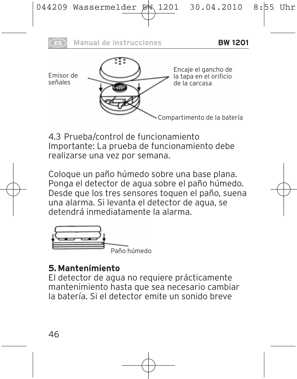 Brennenstuhl Water Detector BW 1201 User Manual | Page 46 / 56