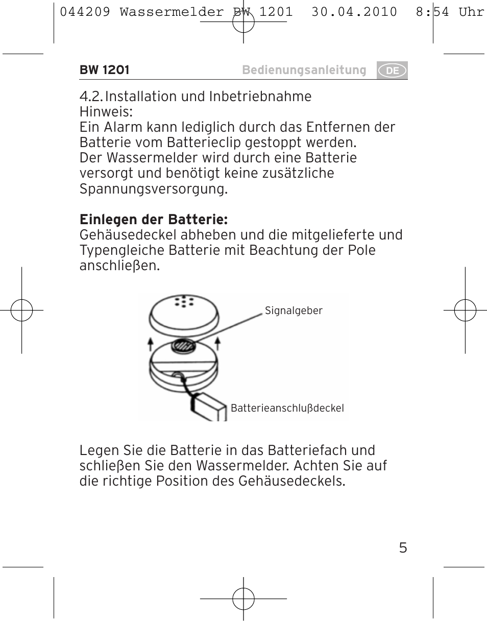 Brennenstuhl Water Detector BW 1201 User Manual | Page 5 / 56