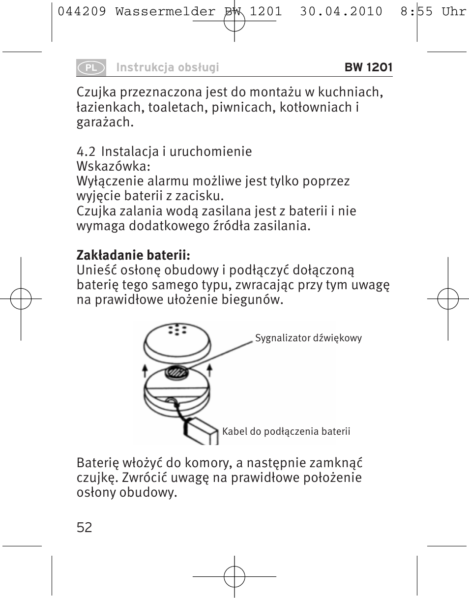 Brennenstuhl Water Detector BW 1201 User Manual | Page 52 / 56