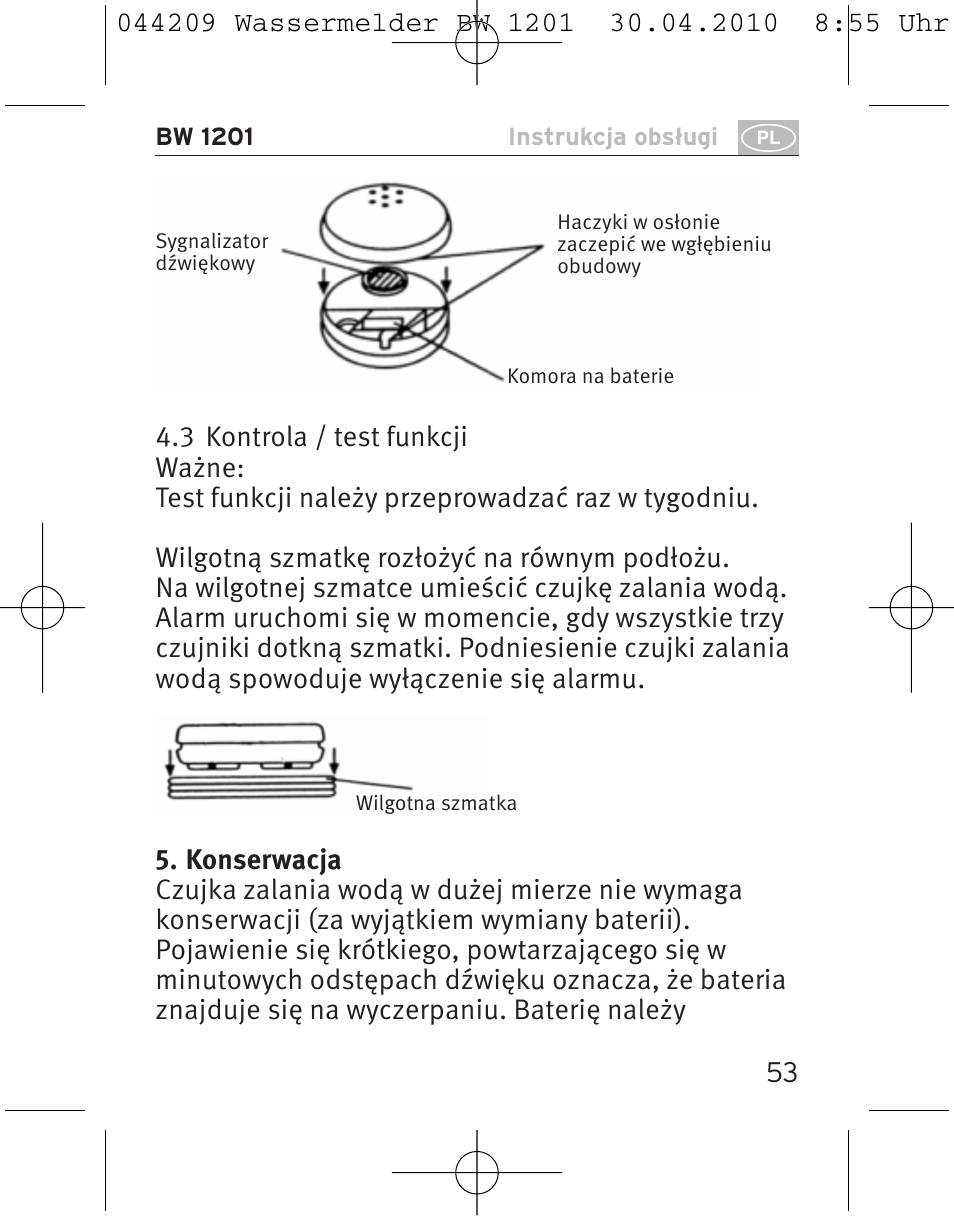 Brennenstuhl Water Detector BW 1201 User Manual | Page 53 / 56