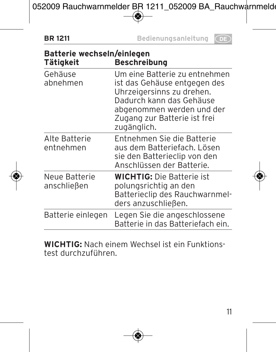 Brennenstuhl Smoke Alarm BR 1211 interlink User Manual | Page 11 / 68