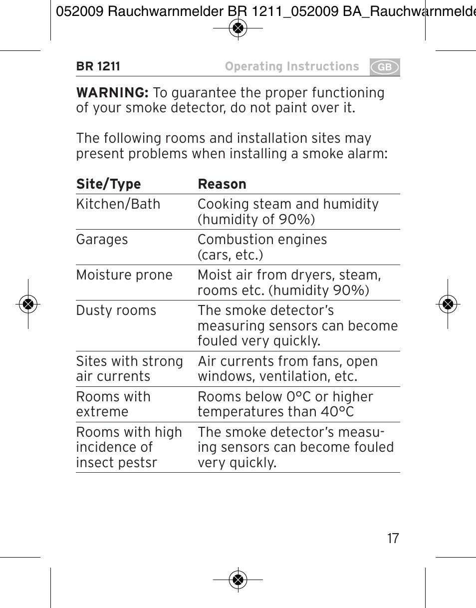 Brennenstuhl Smoke Alarm BR 1211 interlink User Manual | Page 17 / 68