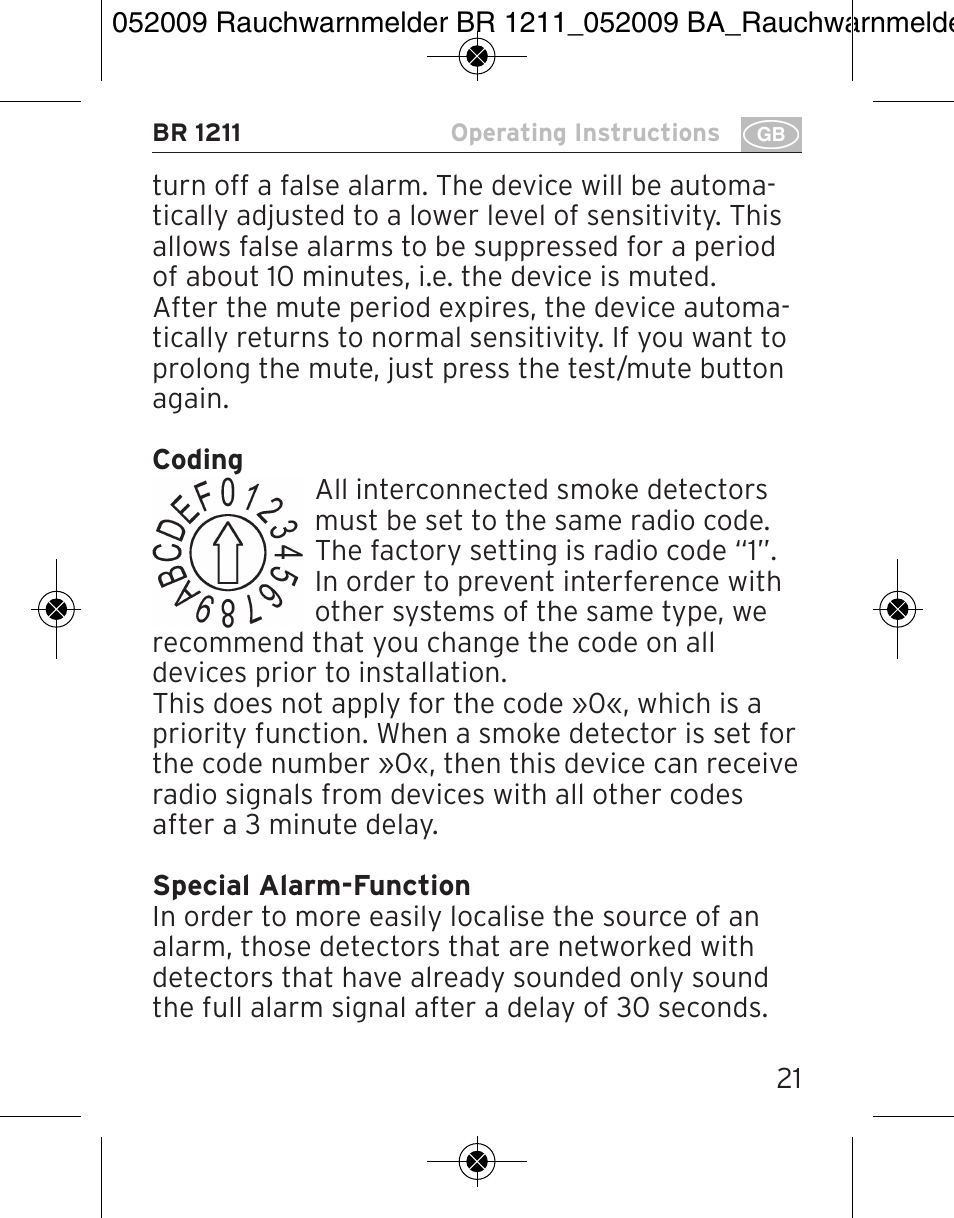 Brennenstuhl Smoke Alarm BR 1211 interlink User Manual | Page 21 / 68