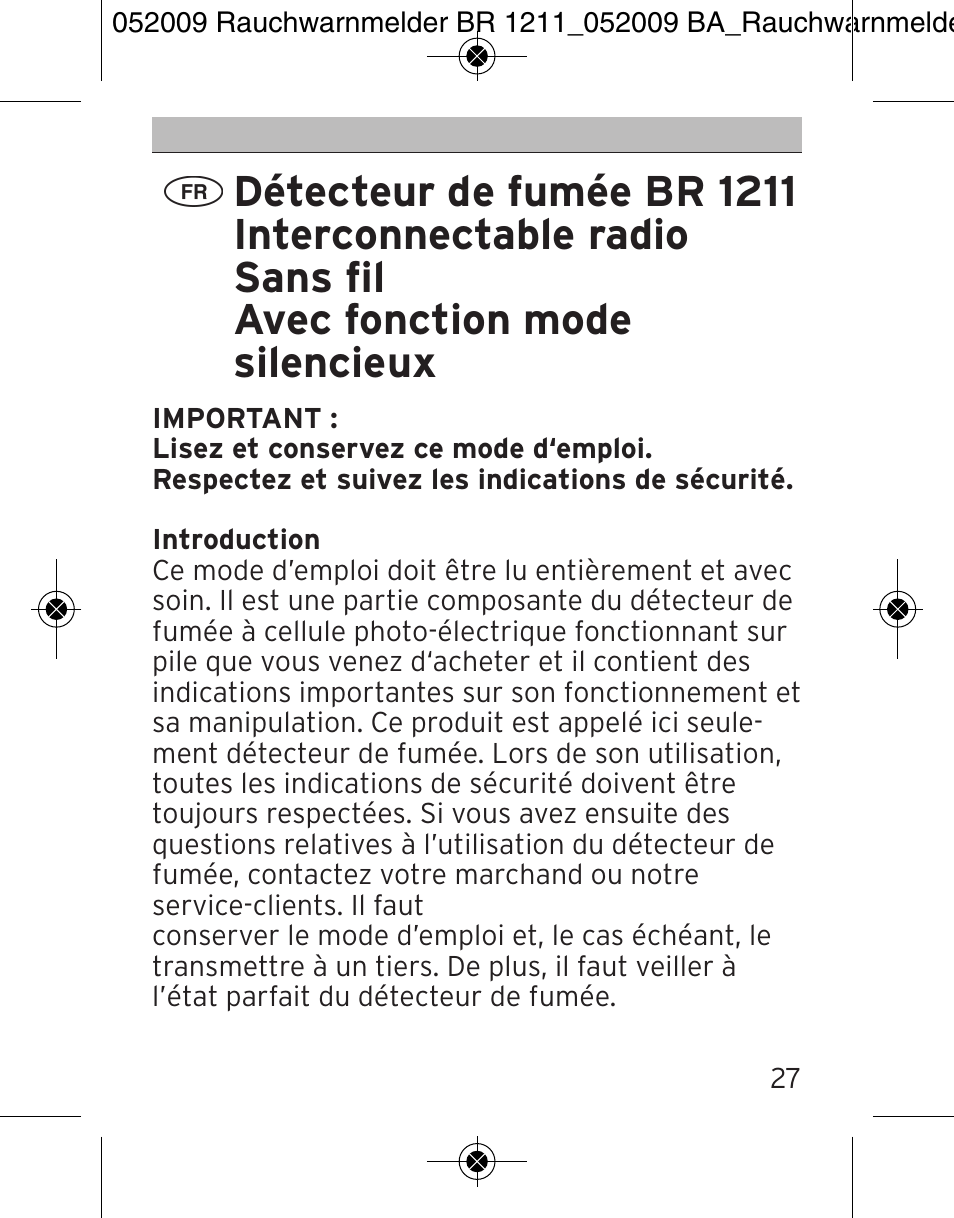 Brennenstuhl Smoke Alarm BR 1211 interlink User Manual | Page 27 / 68