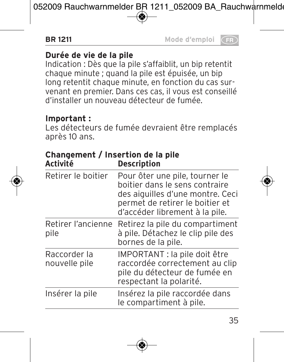 Brennenstuhl Smoke Alarm BR 1211 interlink User Manual | Page 35 / 68