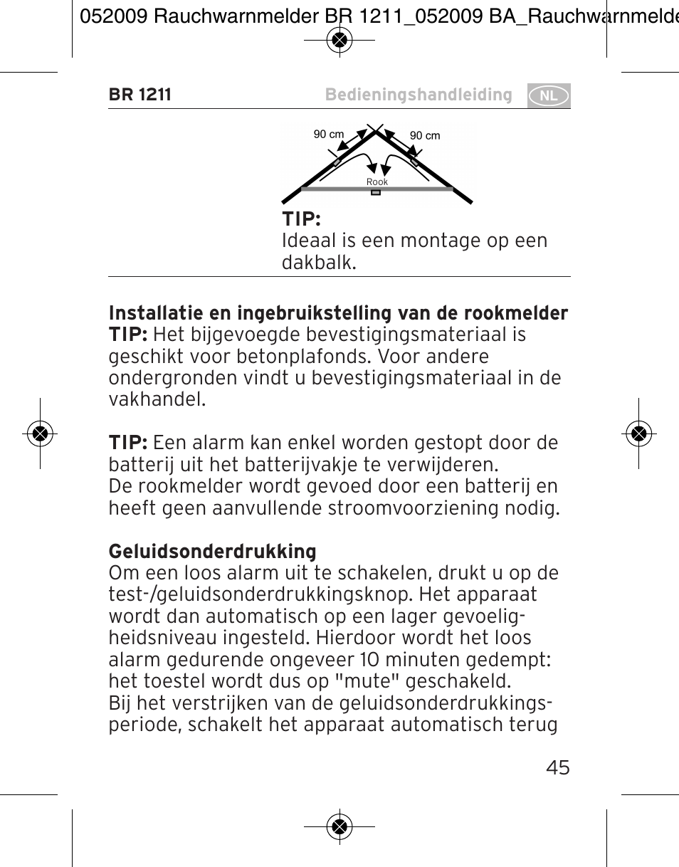 Brennenstuhl Smoke Alarm BR 1211 interlink User Manual | Page 45 / 68