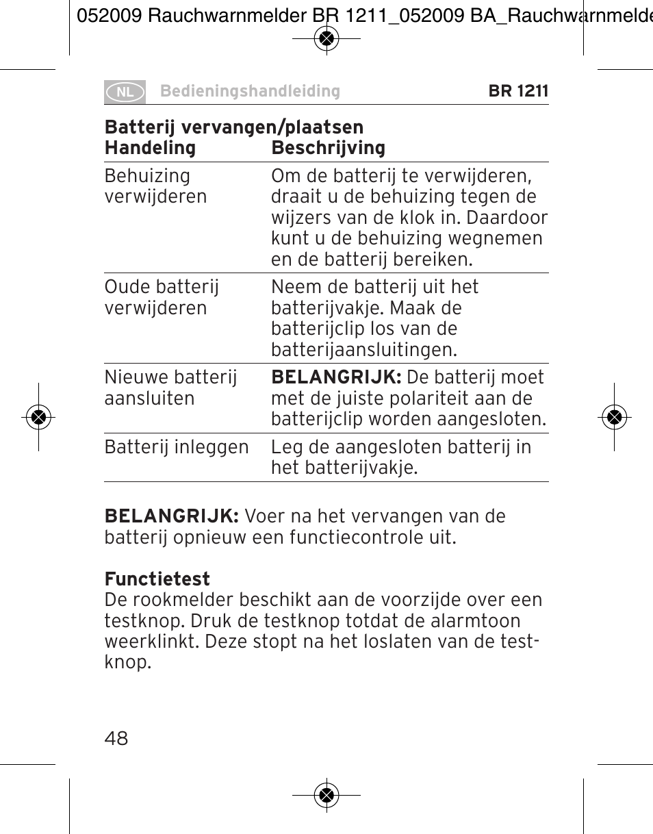 Brennenstuhl Smoke Alarm BR 1211 interlink User Manual | Page 48 / 68