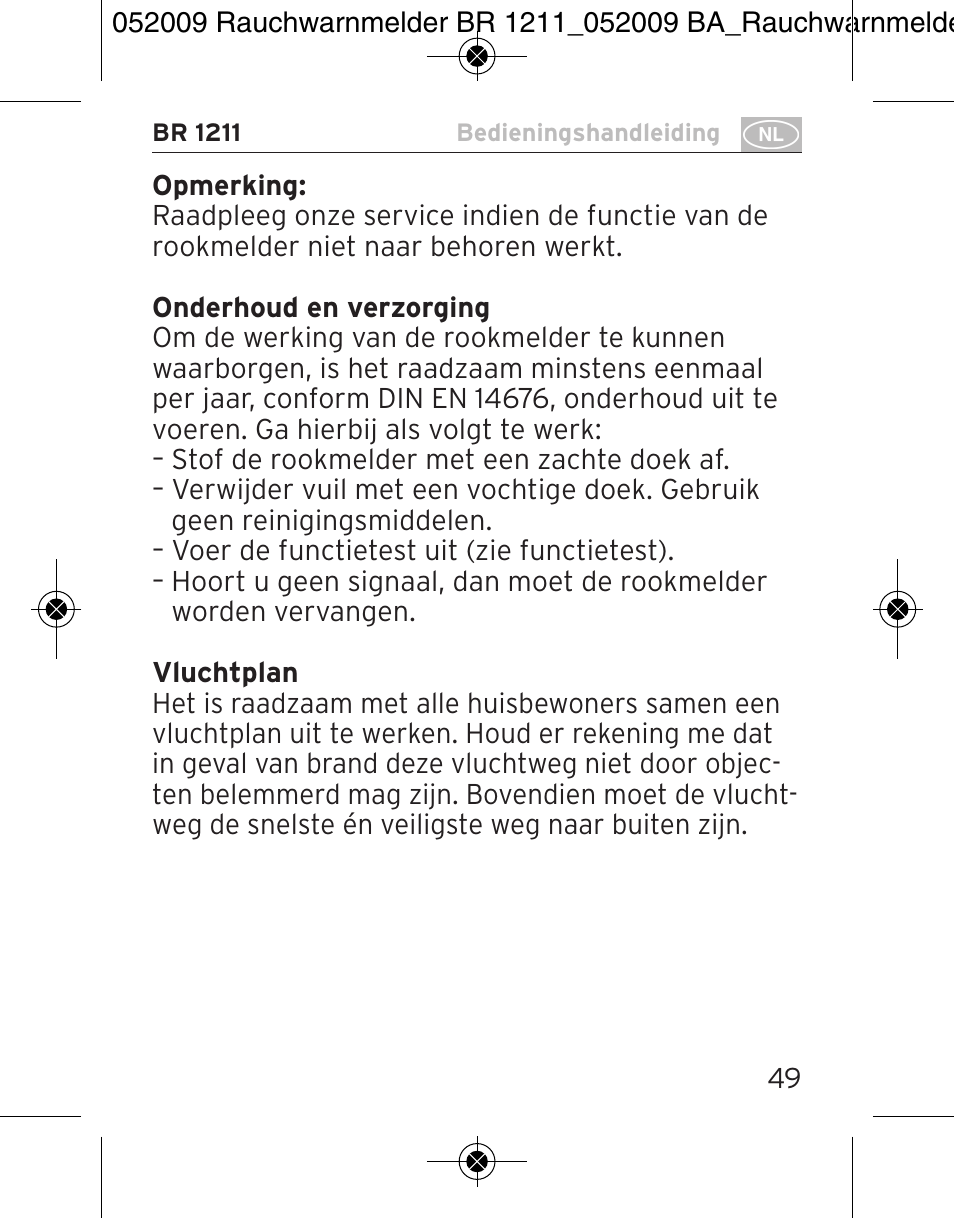 Brennenstuhl Smoke Alarm BR 1211 interlink User Manual | Page 49 / 68