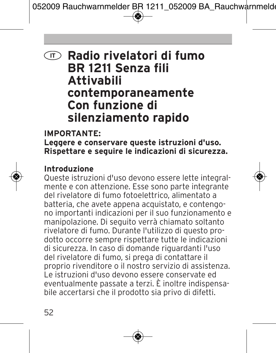 Brennenstuhl Smoke Alarm BR 1211 interlink User Manual | Page 52 / 68