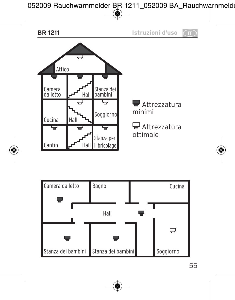 Brennenstuhl Smoke Alarm BR 1211 interlink User Manual | Page 55 / 68