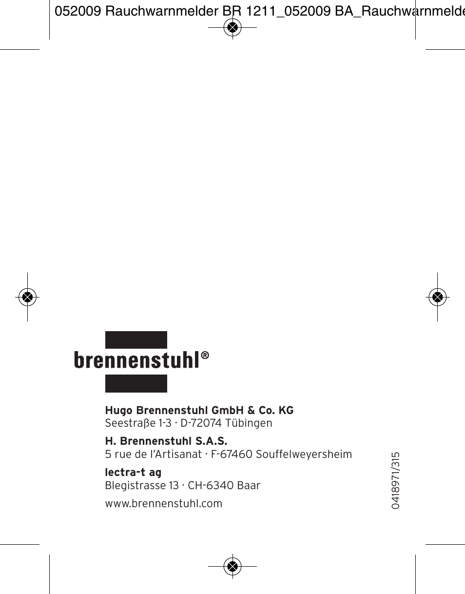 Brennenstuhl Smoke Alarm BR 1211 interlink User Manual | Page 68 / 68