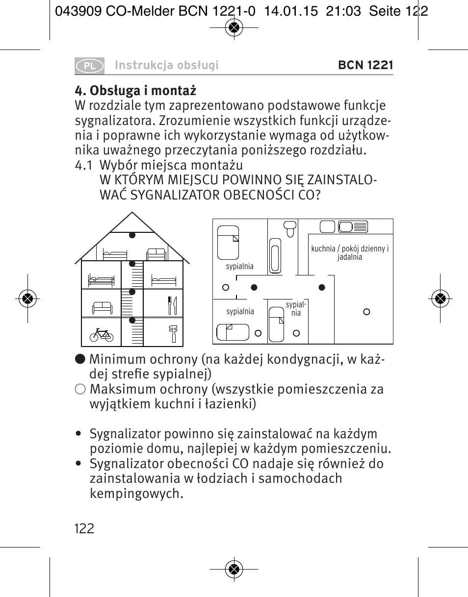 Brennenstuhl CO Detector BCN 1221 User Manual | Page 122 / 136