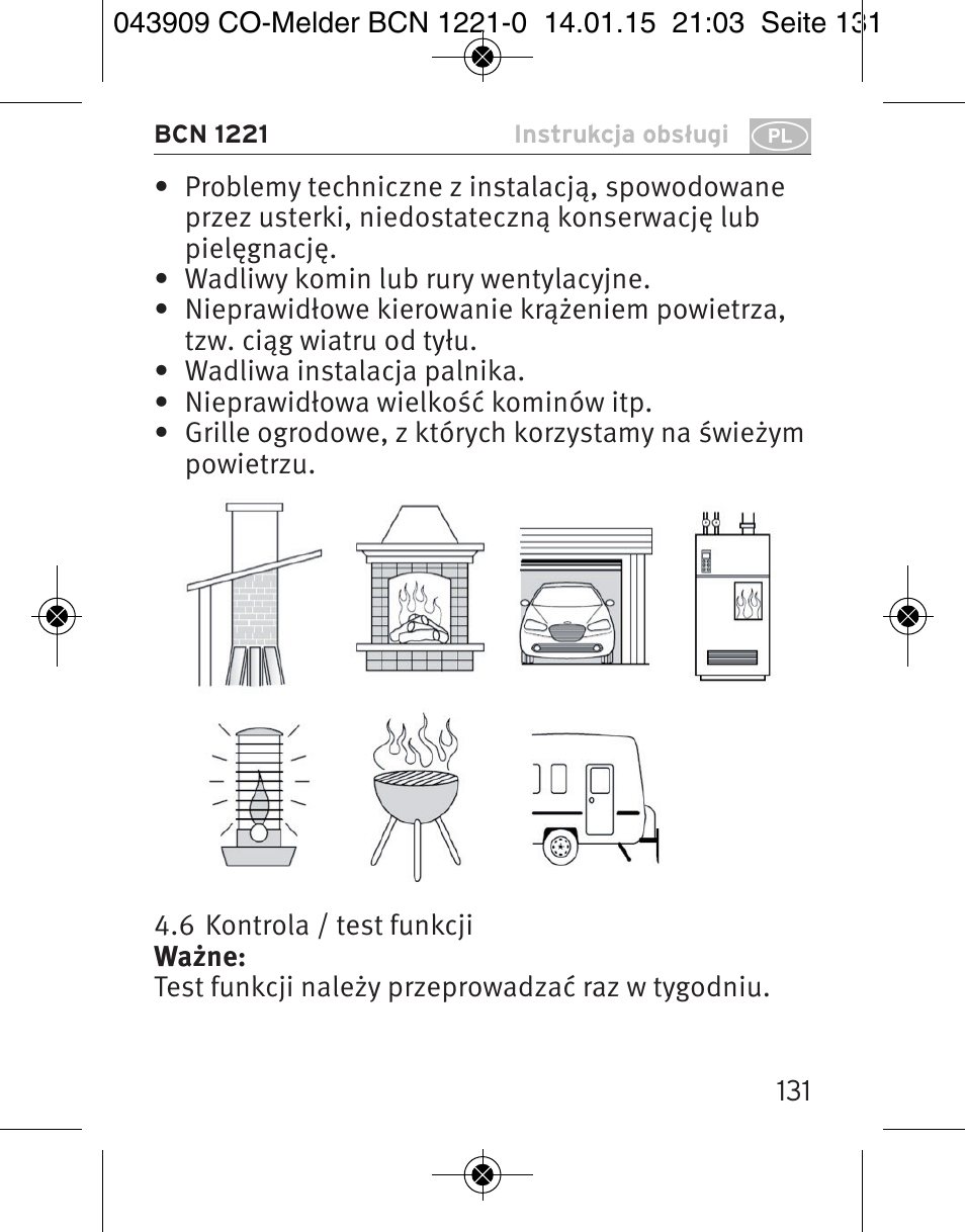 Brennenstuhl CO Detector BCN 1221 User Manual | Page 131 / 136