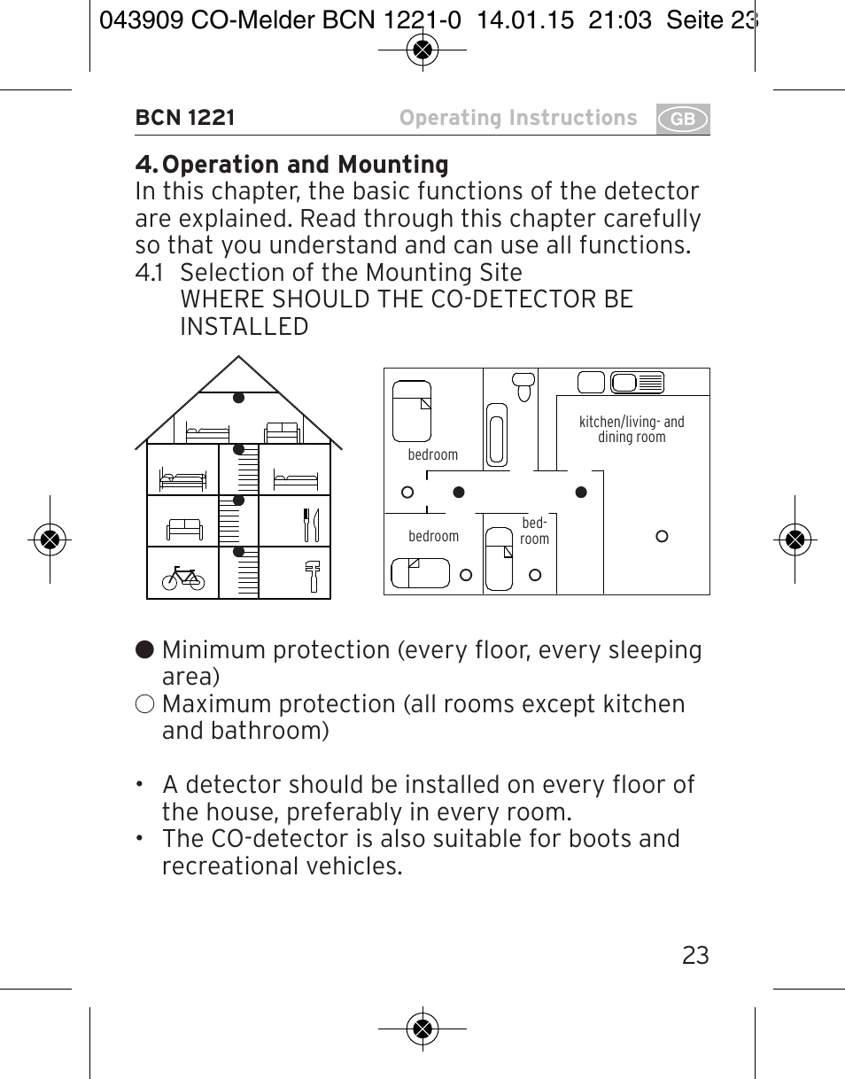 Brennenstuhl CO Detector BCN 1221 User Manual | Page 23 / 136