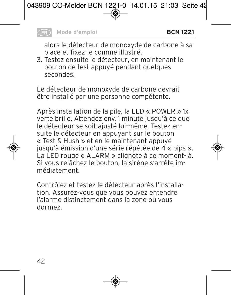 Brennenstuhl CO Detector BCN 1221 User Manual | Page 42 / 136