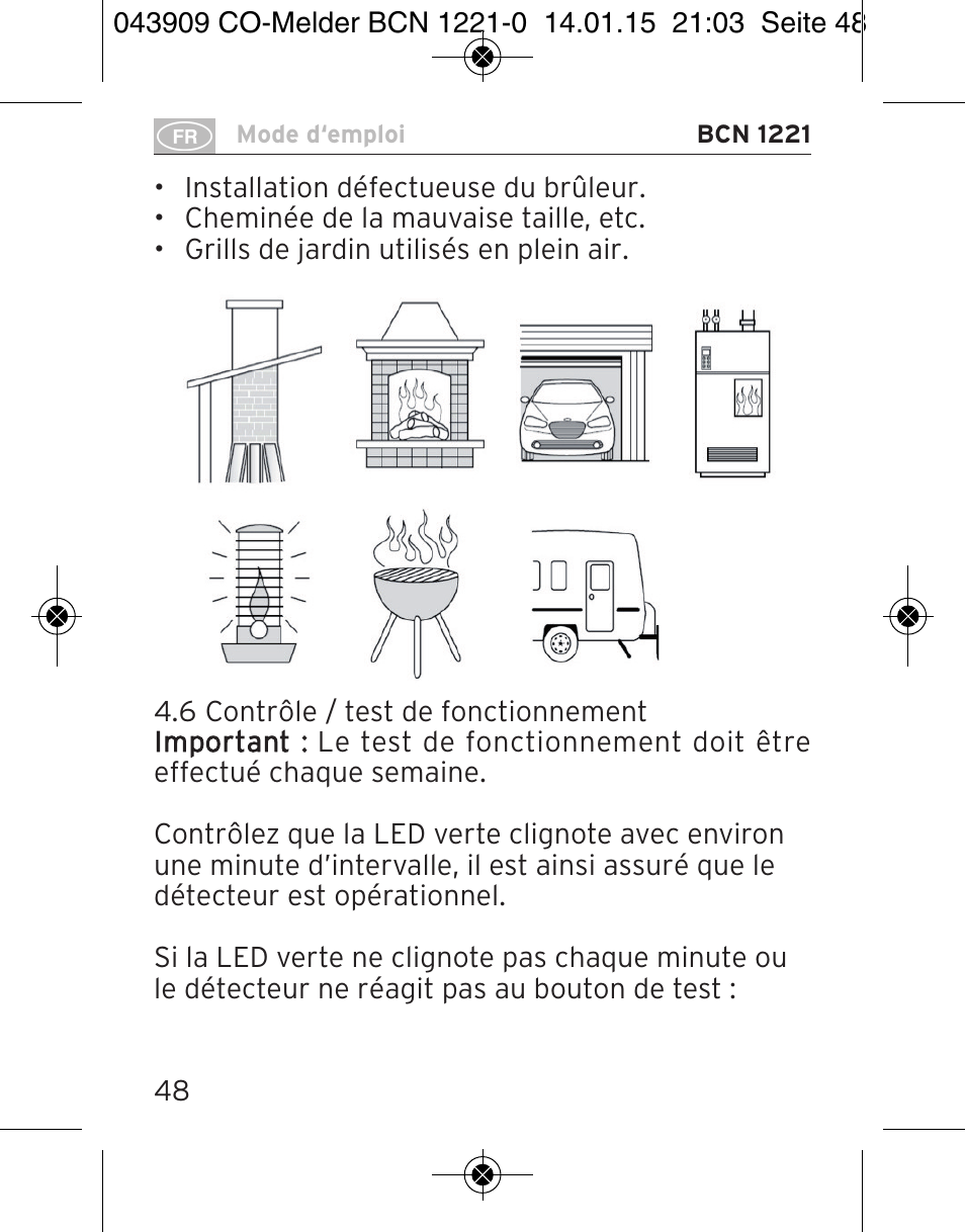 Brennenstuhl CO Detector BCN 1221 User Manual | Page 48 / 136