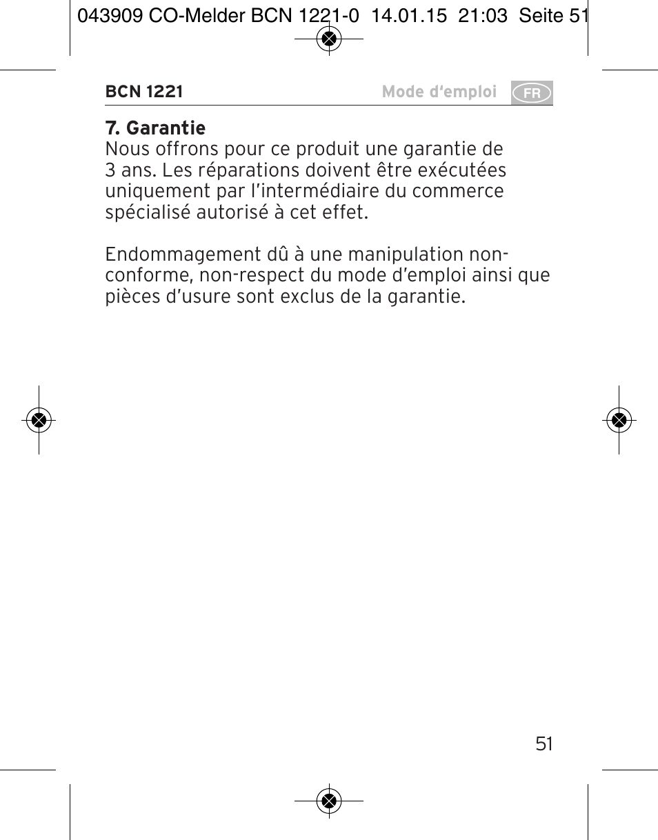 Brennenstuhl CO Detector BCN 1221 User Manual | Page 51 / 136