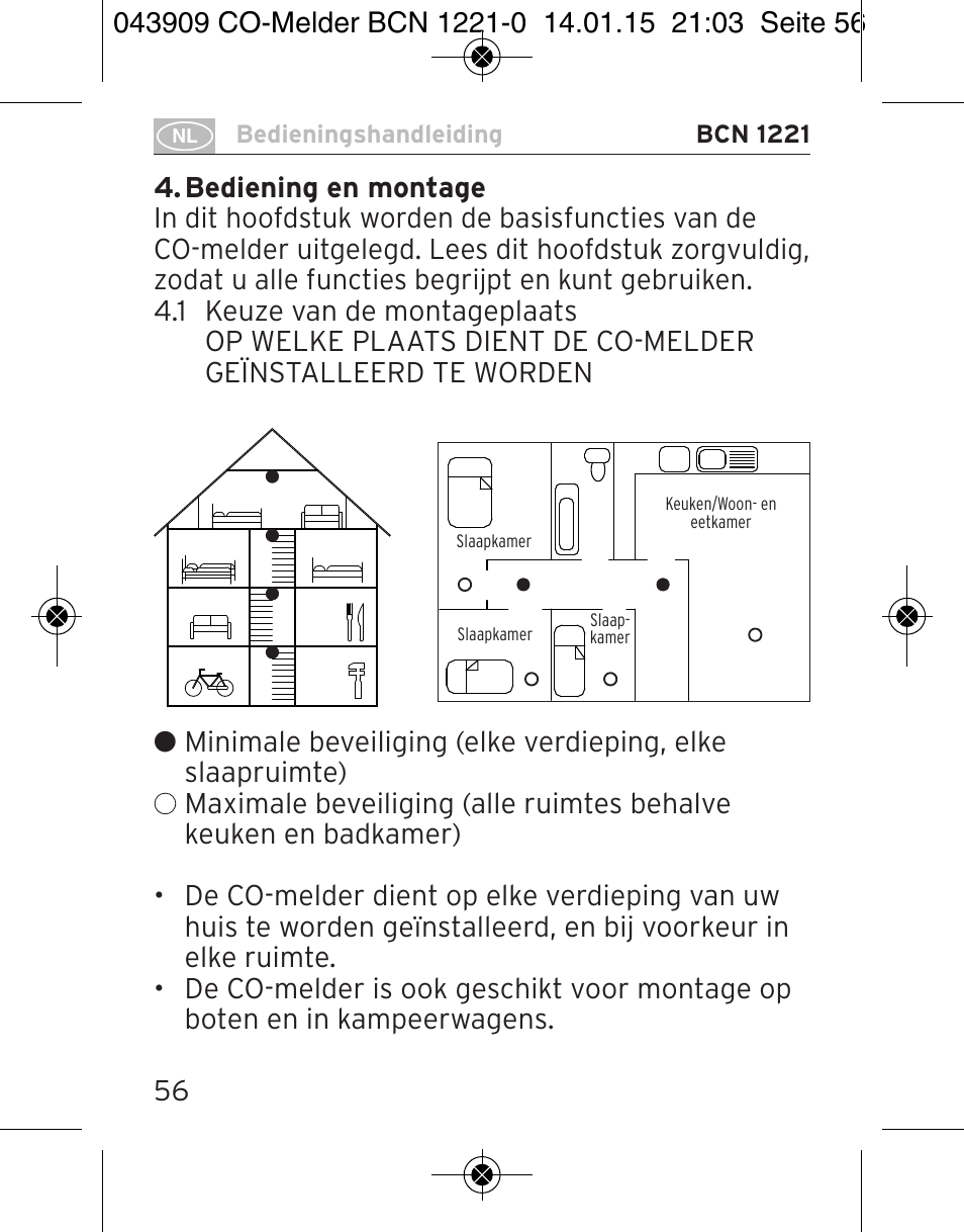 Brennenstuhl CO Detector BCN 1221 User Manual | Page 56 / 136