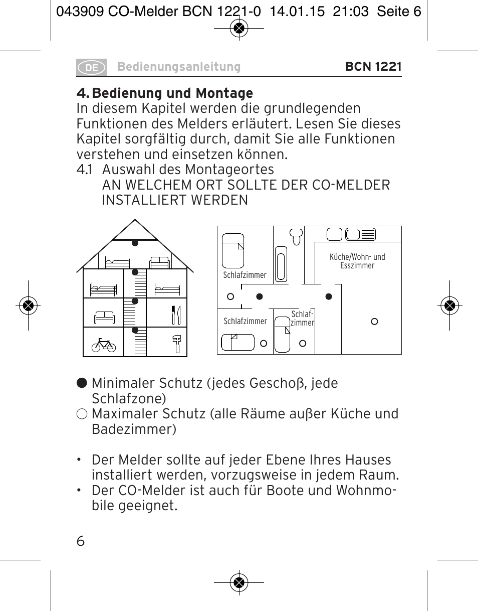 Brennenstuhl CO Detector BCN 1221 User Manual | Page 6 / 136