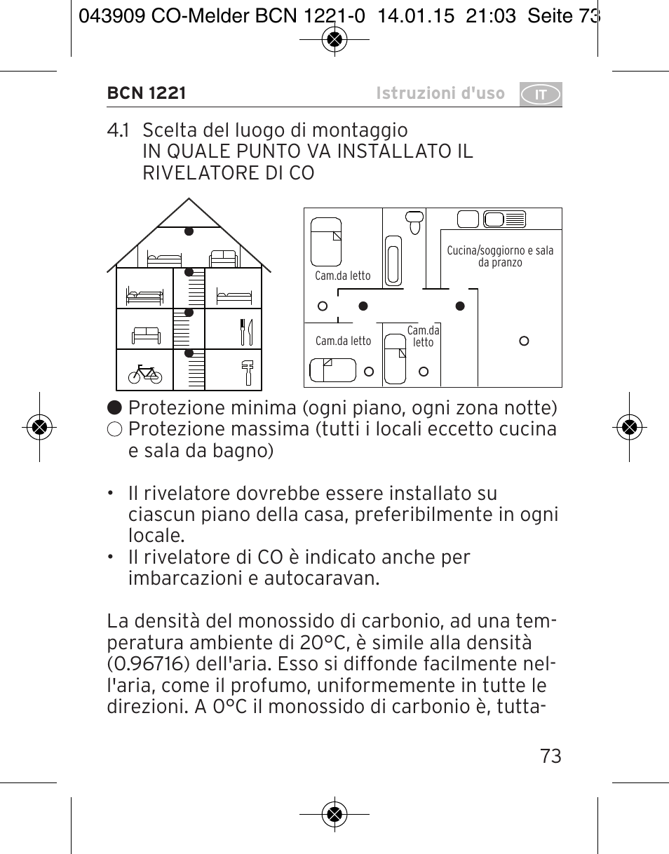 Brennenstuhl CO Detector BCN 1221 User Manual | Page 73 / 136