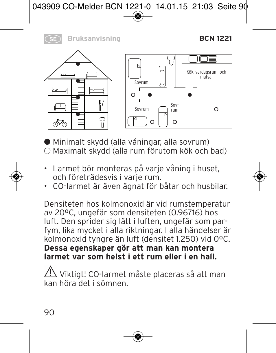 Brennenstuhl CO Detector BCN 1221 User Manual | Page 90 / 136